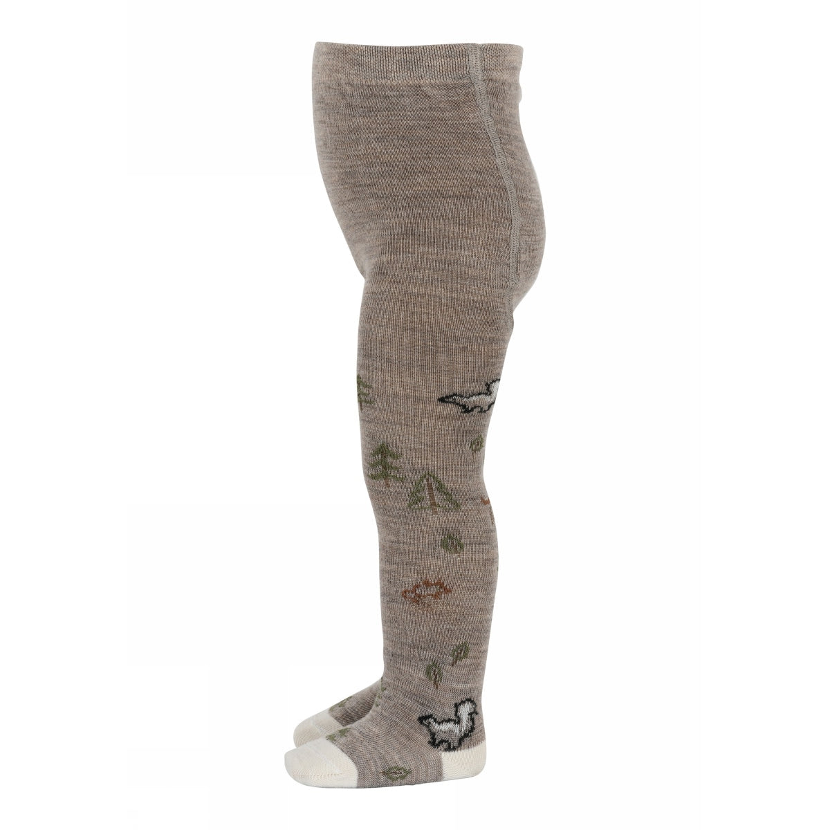 MPkids Strømpebukser - Balder tights i Light Brown Melange og Dark Denim Melange  Køb light brown melange og dark denim melange Strømpebukser fra MPkids hos MP Denmark