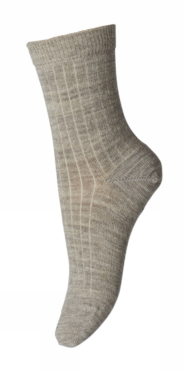 Wool rib socks