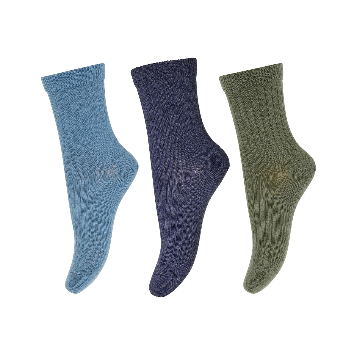 Wool rib socks - 3-pack