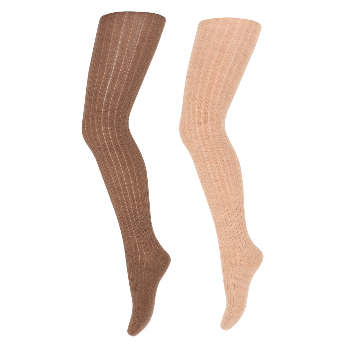 Wool rib tights - 2-pack