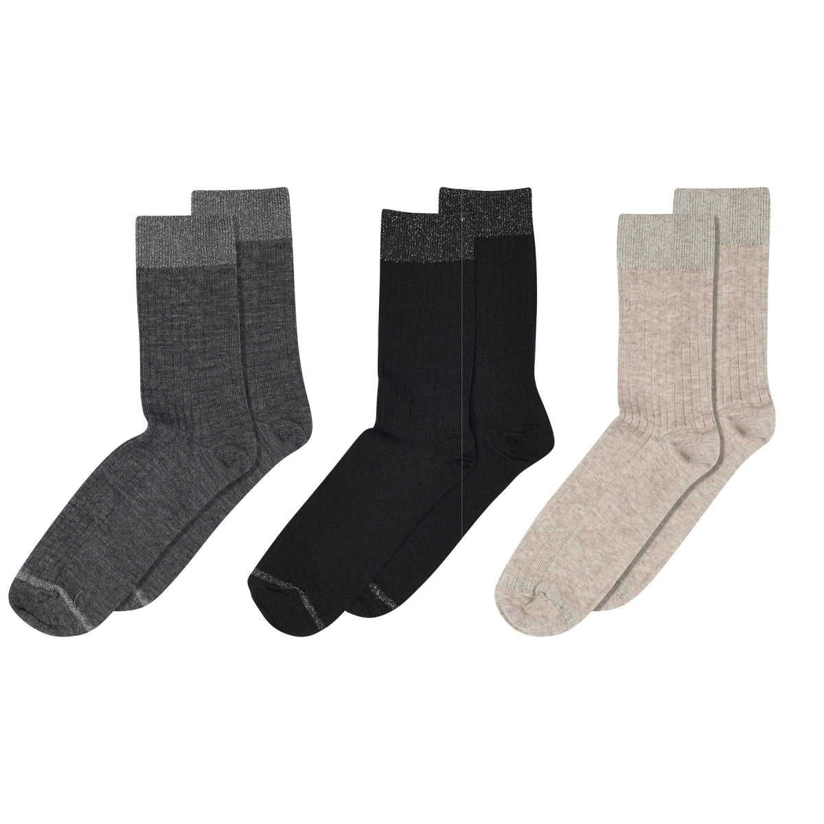 Erina wool rib socks - 3-pack