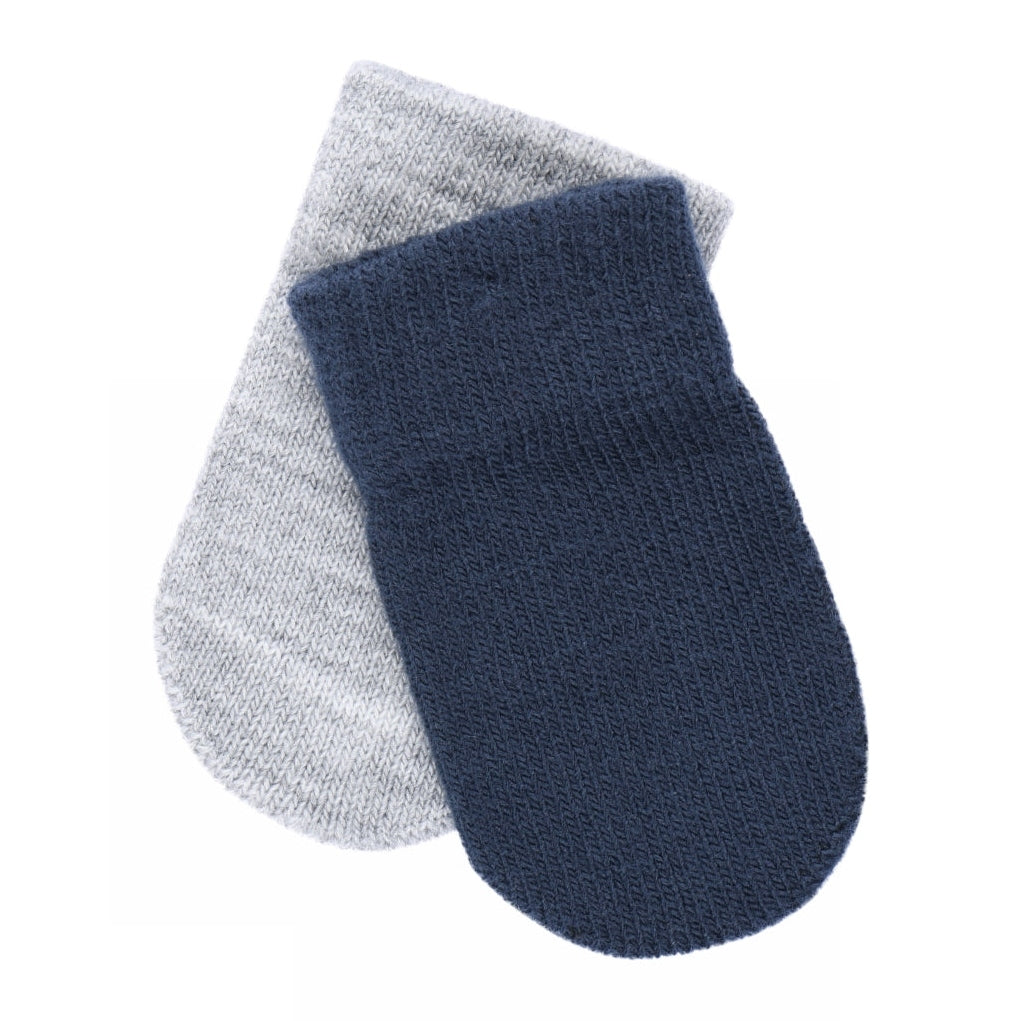 MELTON Huer og vanter - Baby mittens - 2-pack i Dark Grey Mel., Marine og Wild Rose  Køb dark grey mel., marine og wild rose Huer og vanter fra MELTON hos MP Denmark