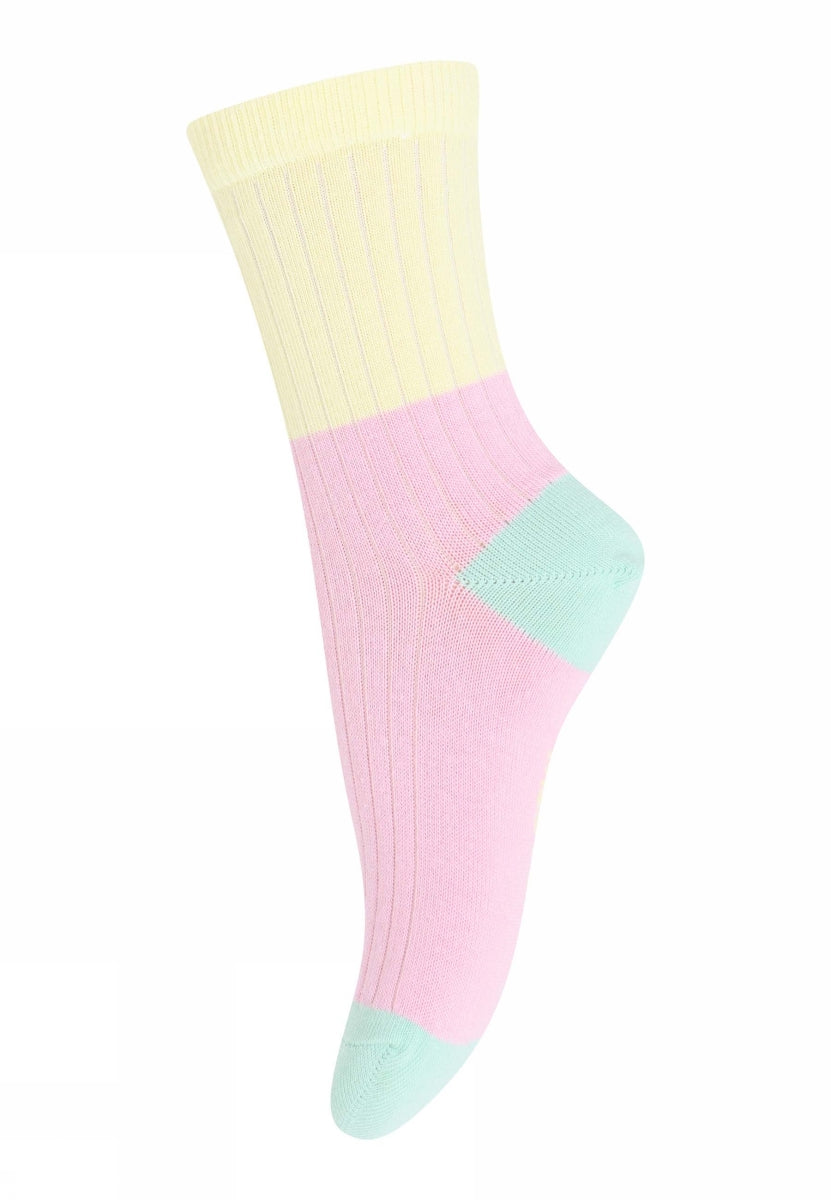 Block colour socks