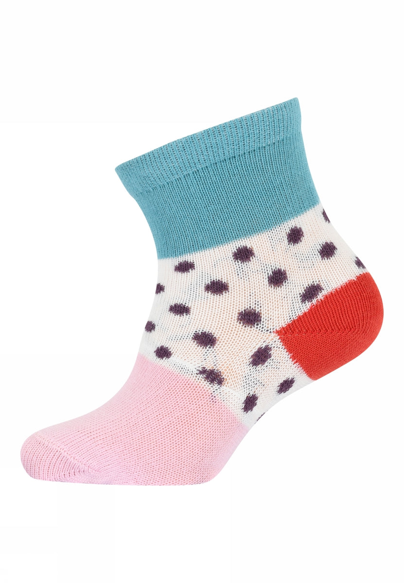 Dot block socks