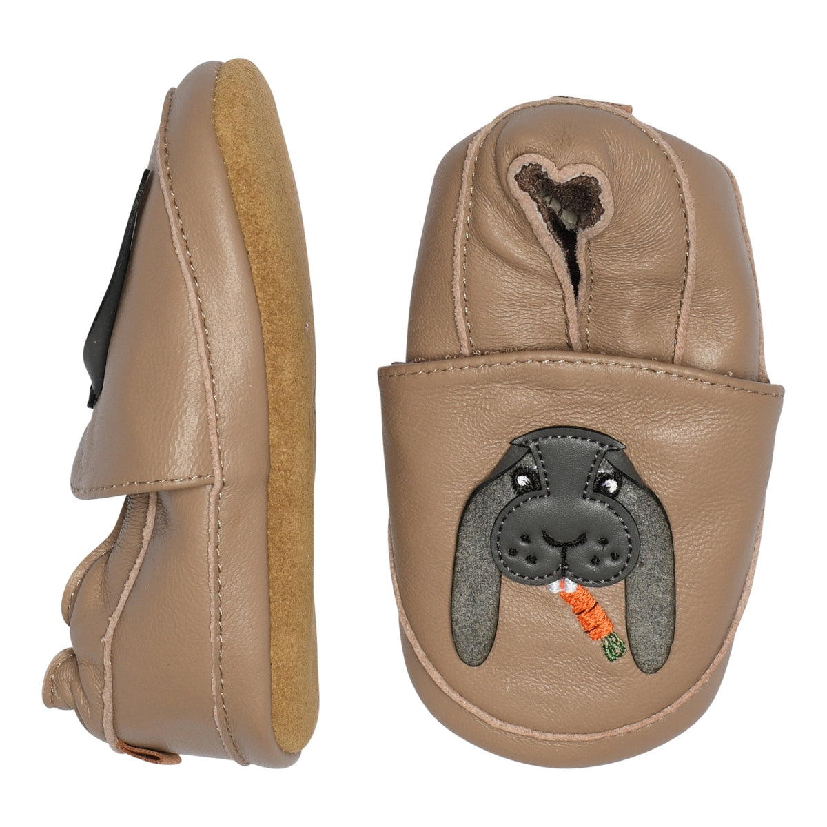 Rabbit leather slippers