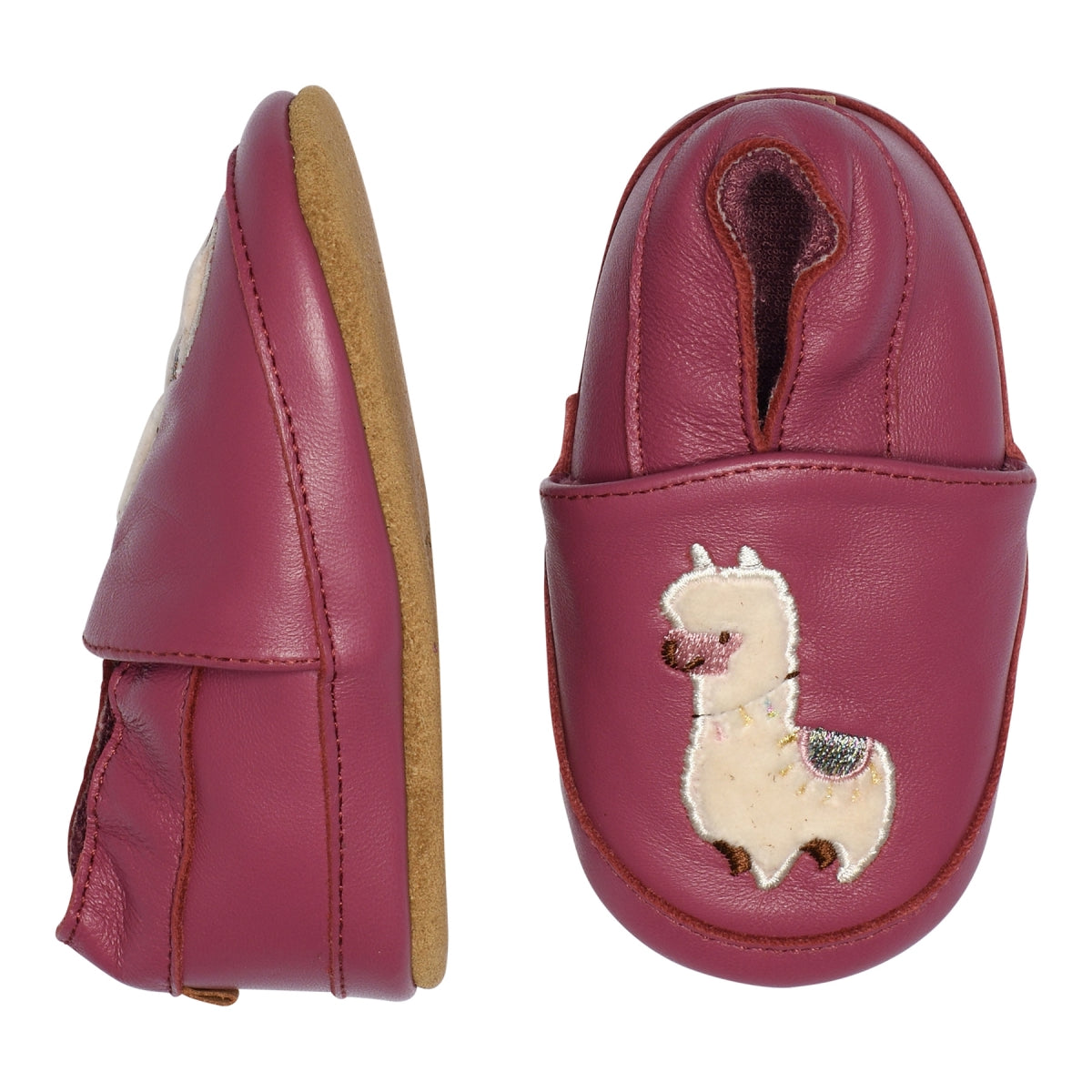 Llama leather slippers