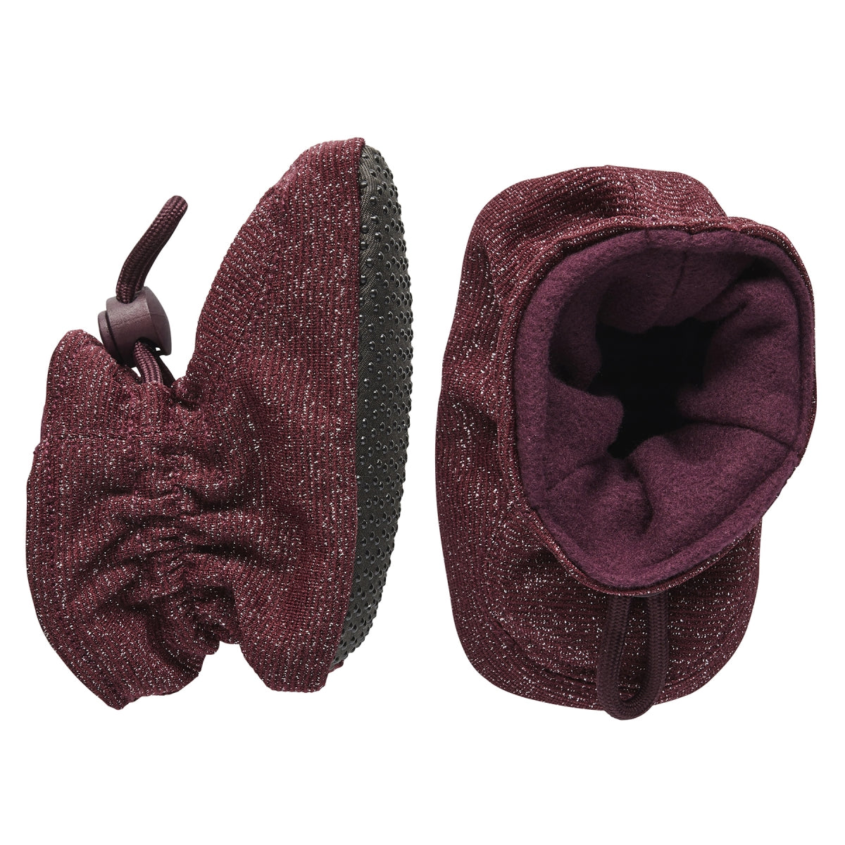 Glitter textile slippers