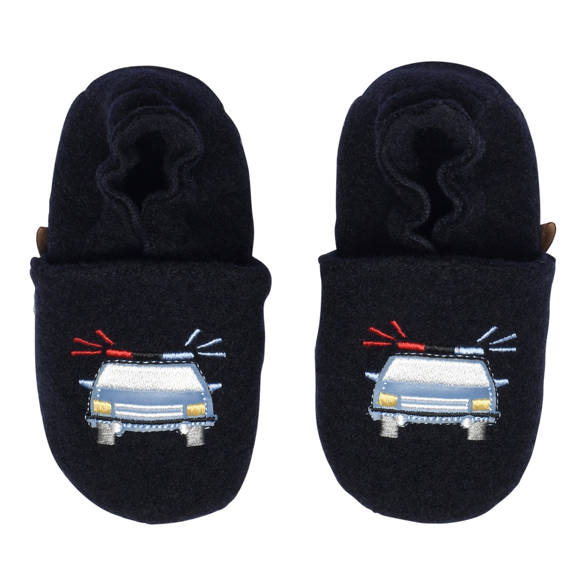 Policecar wool slippers